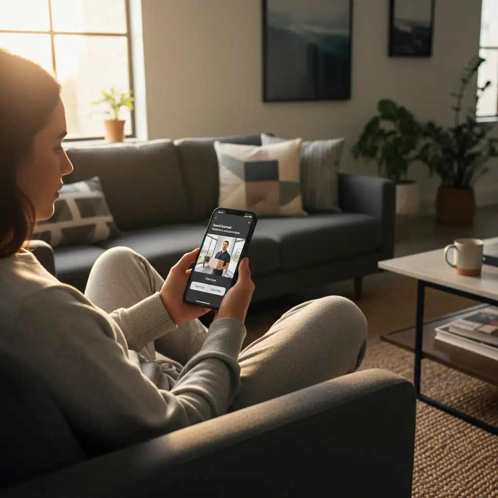 Receiving video doorbell notification on phone