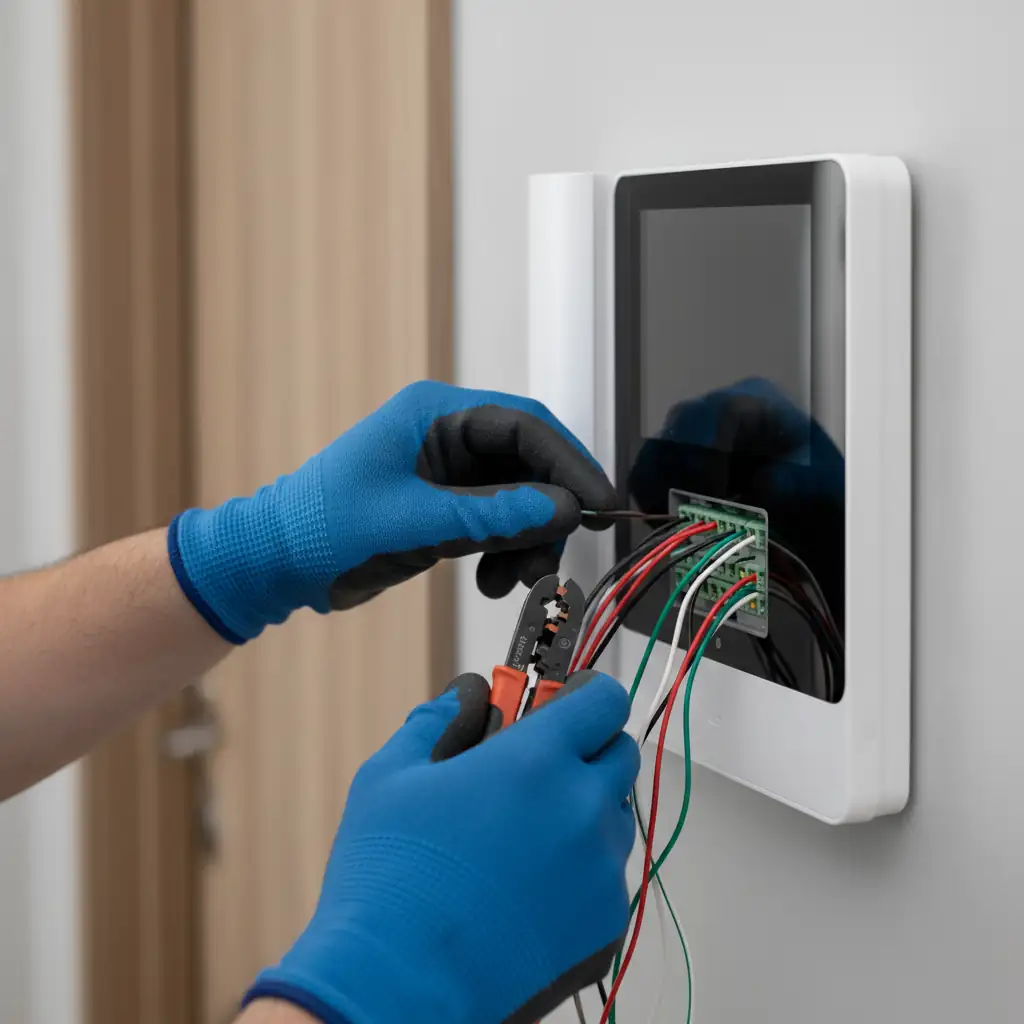 Wiring an indoor intercom monitor